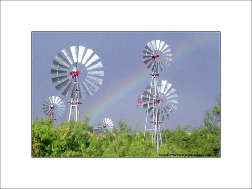 Steel Windmills with Rainbow