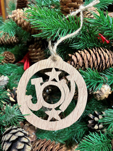 Wooden Joy Christmas Ornament