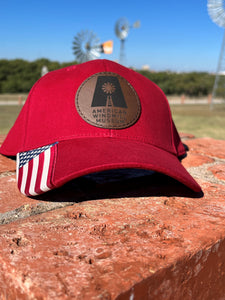 Red American Windmill Logo Cap