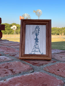 Framed Windmill Silhouette