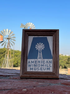 Framed Wooden American Windmill Museum Logo